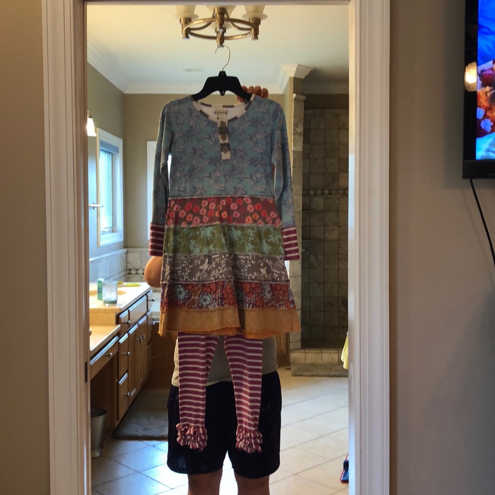 Matilda Jane dress and leggings